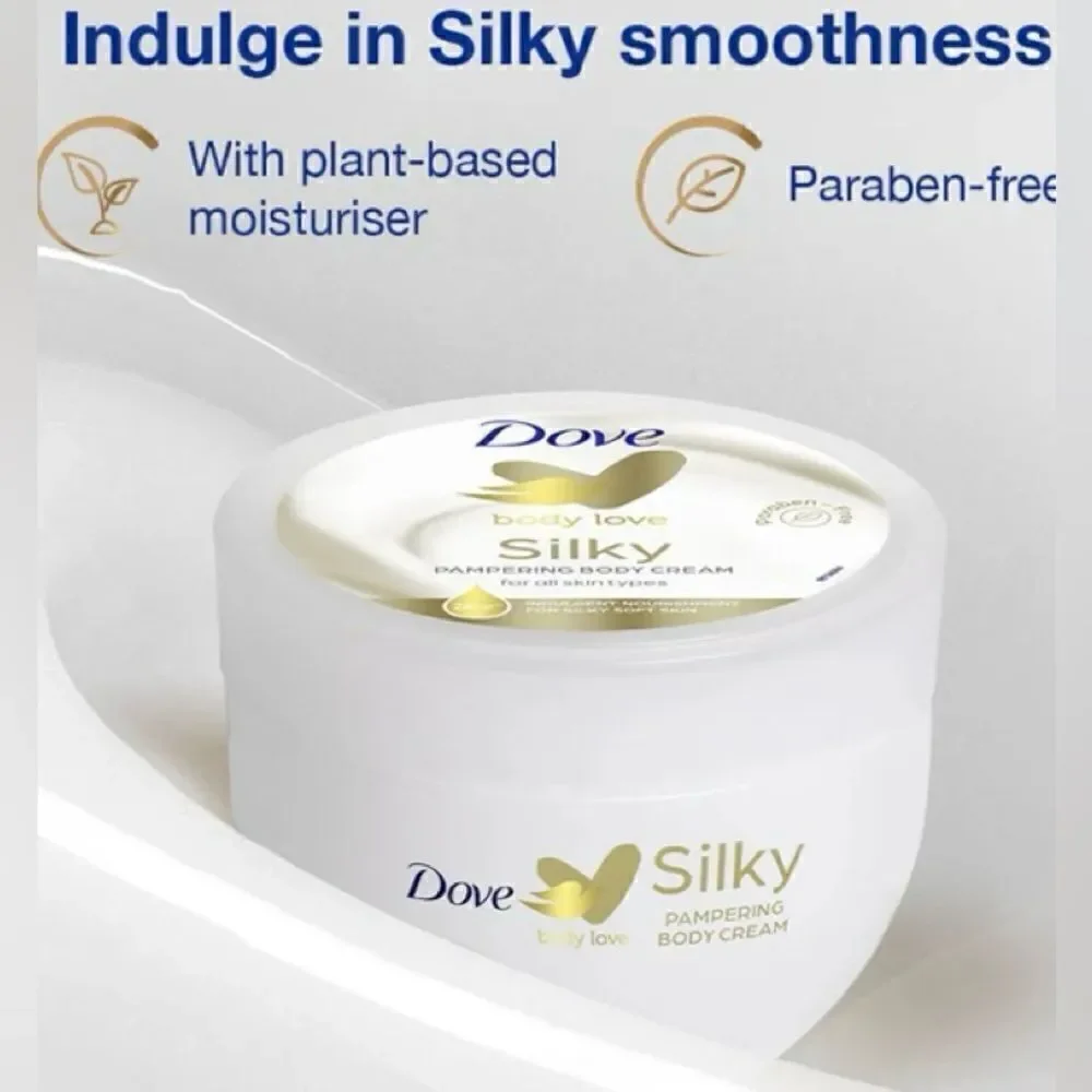 🛍️Dove Body  Love Silky 💖Pampering Body Cream for All Skin Types 300ML💥